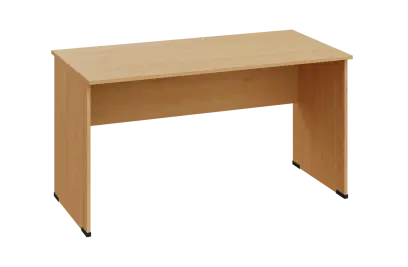 EPL 17 - 14 stůl kancelářský, dřevěná podnož, deska 18 mm, široký 1400 mm, javor horský